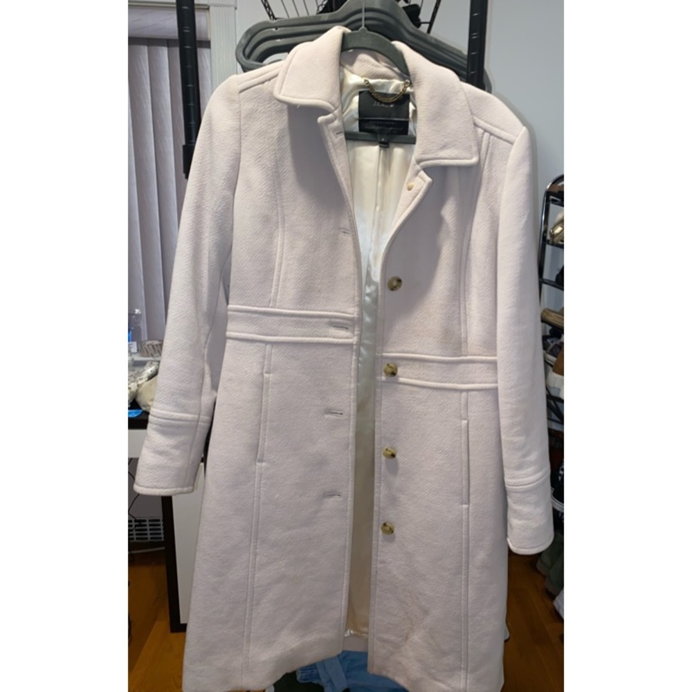 J Crew Long Pea Trench Coat